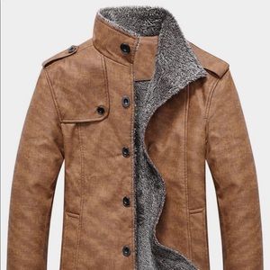 Leather, Fur Lined Bomber Jacket